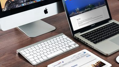 Laptop, desktop and tablet with airline websites