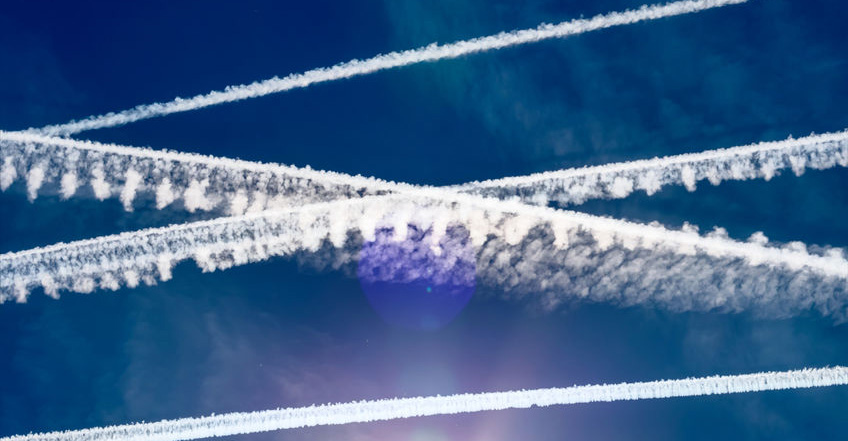 Airplane trails